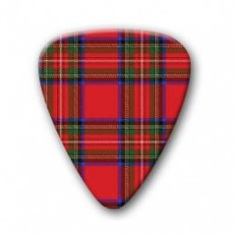 Scottish Red Tartan Plectrum Guitar Pick