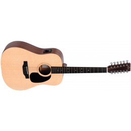 Sigma DM12E+ Electro Acoustic 12 String Guitar Front