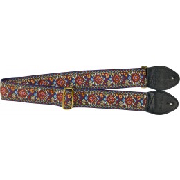 Souldier Custom Hendrix Guitar Strap Brown/Blue Front