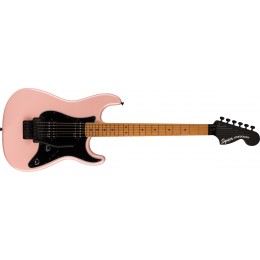 Squier Contemporary Stratocaster HH FR Roasted Maple Fingerboard Black Pickguard Shell Pink Pearl Front