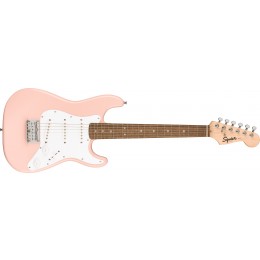 Squier Mini Stratocaster Kids Guitar Shell Pink Front