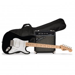 Squier Sonic Stratocaster Pack Maple Fingerboard Black Main