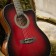 Cort Jade E Nylon Burgundy Red Burst Body Detail 2