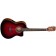 Cort Jade E Nylon Burgundy Red Burst Front