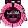 Ernie Ball 25 Foot Braided Straight/Angle Instrument Cable Neon Pink Front