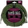 Ernie Ball 10 Foot Braided Straight Angle Instrument Cable Black Green Front