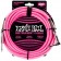Ernie Ball 10 Foot Braided Straight/Angle Instrument Cable Neon Pink Front