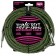 Ernie Ball 18 Foot Braided Straight/Angle Instrument Cable Black / Green Front