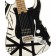 EVH Striped Series 78 Eruption White with Black Stripes Relic Body Detail