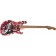 EVH Striped Series Frankie Electric Guitar Red White Black Relic Front Angle 1