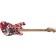 EVH Striped Series Frankie Electric Guitar Red White Black Relic Front Angle 2