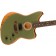 Fender Acoustasonic Player Jazzmaster Antique Olive Body Angle