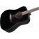 Fender CD-60 V3 With Hard Case Black Body Angle