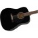 Fender CD-60S Acoustic Guitar Black Body Angle