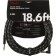 Fender Deluxe Series Instrument Cable Straight Angle 18.6 Foot Black Tweed Front