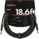 Fender Deluxe Series Instrument Cable 18.6 Foot Black Tweed Front