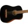 Fender FA-15 Three Quarter Scale Steel with Gig Bag Black Body Angle