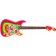 Fender George Harrison Rocky Stratocaster Hand Painted Rocky Artwork Over Sonic Blue Front
