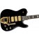 Fender Parallel Universe II Troublemaker Tele Custom Bigsby Black, Gold Hardware Body Angle