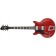 Hagstrom Alvar Left-Handed Wild Cherry Transparent Front