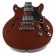 Hagstrom Alvar Limited Edition Merlot with Case Body Angle