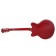 Hofner Verythin Standard CT Transparent Red Semi Acoustic Guitar Back