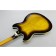 Ibanez AS153 Artstar Antique Yellow Sunburst Body Back Angle