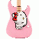 Squier by Fender x Hello Kitty Pink Stratocaster with Gig Bag