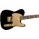 Squier 40th Anniversary Telecaster Gold Edition Black Body Angle