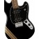 Squier FSR Bullet Competition Mustang HH Black with Shoreline Gold Stripes Body Detail