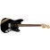 Squier FSR Bullet Competition Mustang HH Black with Shoreline Gold Stripes Front
