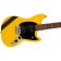 Squier FSR Bullet Competition Mustang HH Graffiti Yellow with Black Stripes Body Angle