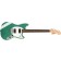 Squier FSR Bullet Competition Mustang HH Sherwood Green Olympic White Stripes Front