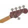 Squier FSR Contemporary Active Jazz Bass HH V Burgundy Satin Roasted Maple Headstock