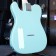 Squier Paranormal Baritone Cabronita Telecaster Surf Green Body Back Angle