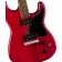 Squier Paranormal Strat-O-Sonic Black Pickguard Crimson Red Transparent Body Detail