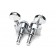 Stentor Locking Guitar Machine Heads Backlocking 3L3R Chrome Back