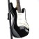 SX SST62+ 3/4 Size Electric Guitar Black Body Angle