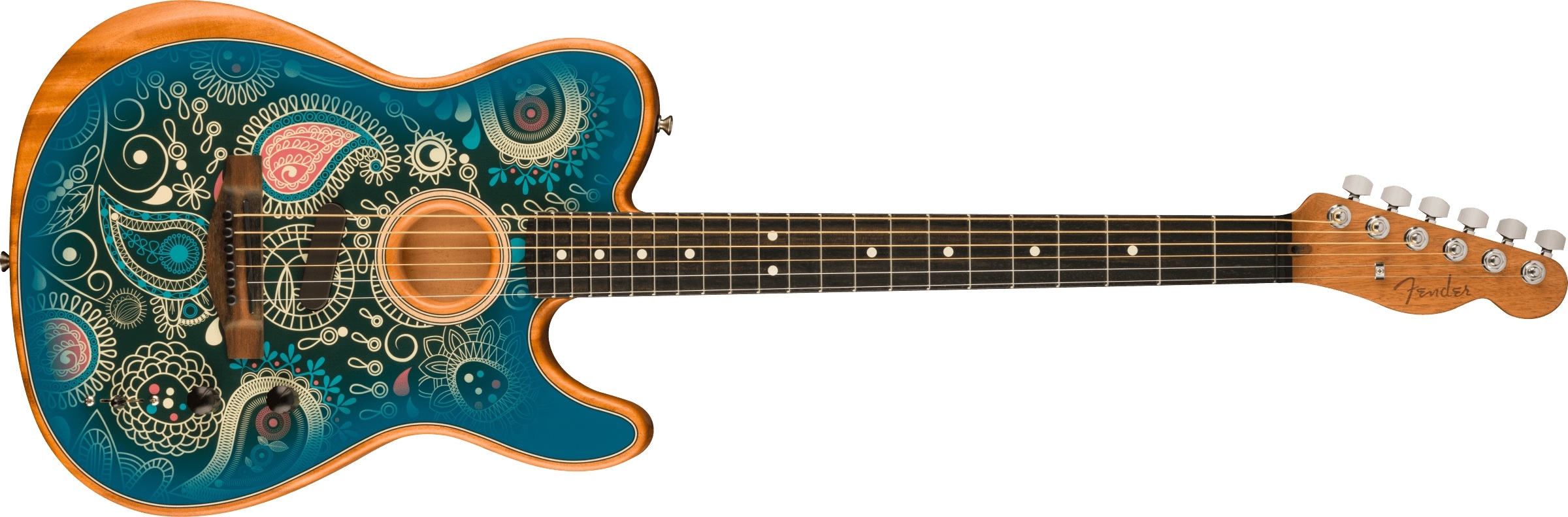 Fender American Acoustasonic Telecaster Blue Paisley Guitar