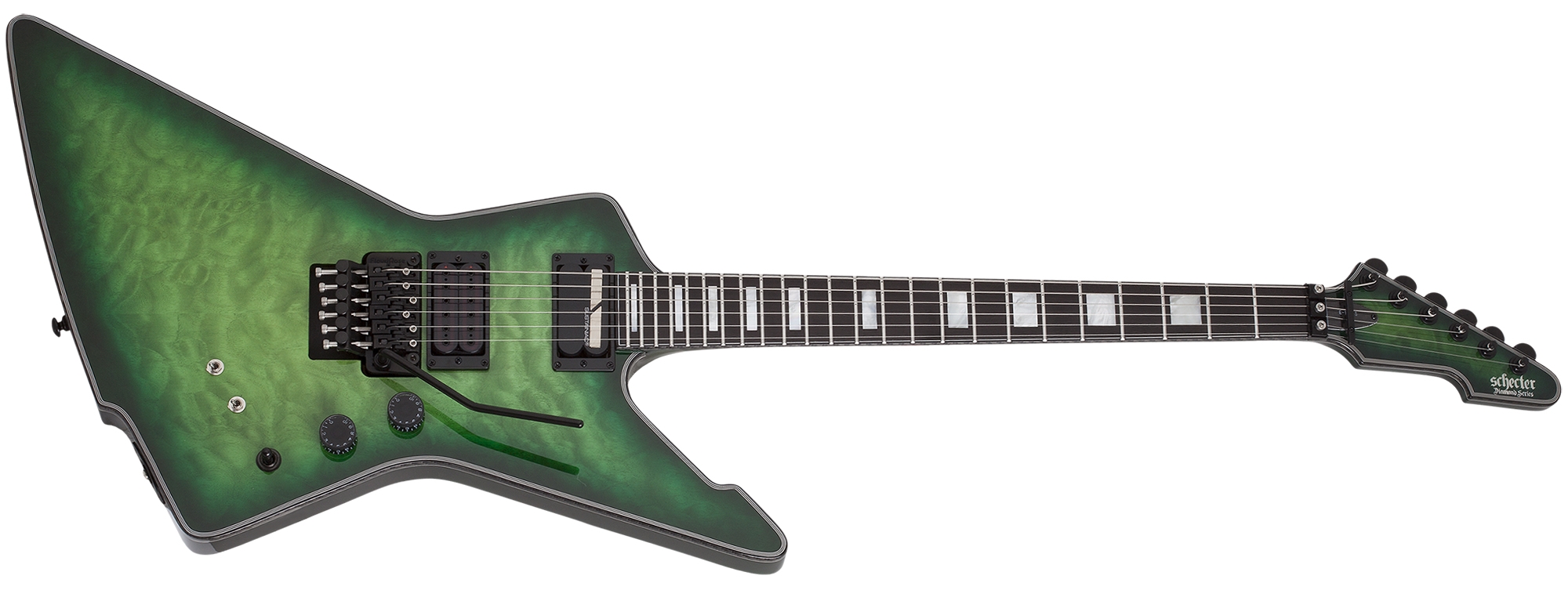 Schecter E 1 FR S Special Edition Green Burst Guitar