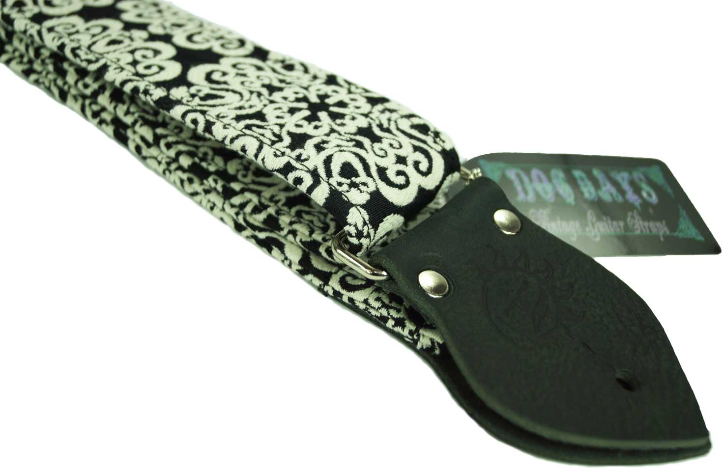 Dog Days Black Mandala 2-Inch Wide Guitar Strap