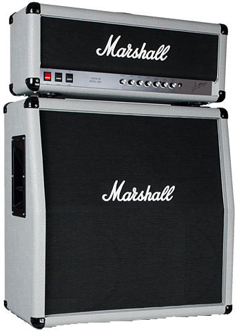 Marshall 2555X Silver Jubilee Re-Issue Half Stack Angle